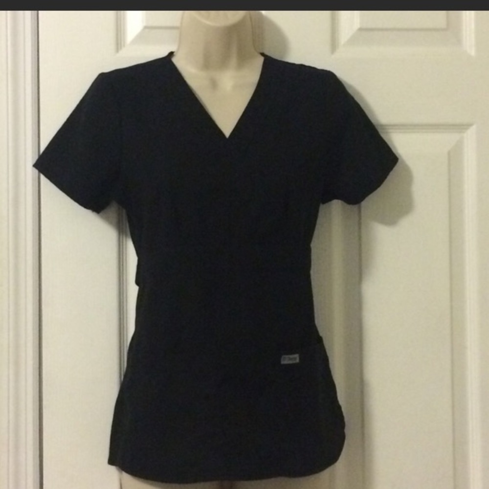 Grey’s Anatomy Black Scrub Top, XS